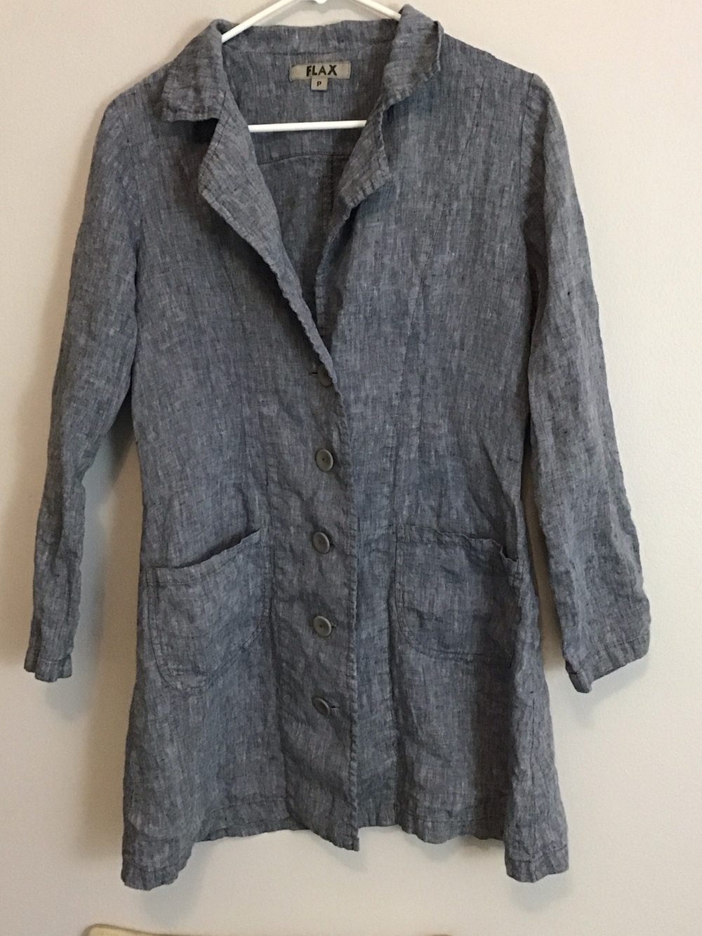 FLAX Linen Button Up Blazer / Dress / Jacket
